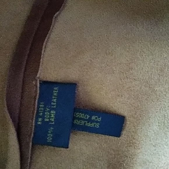 POLO RALPH LAUREN LEATHER  100% lamb leather long sleeve topNWT - Picture 5 of 5